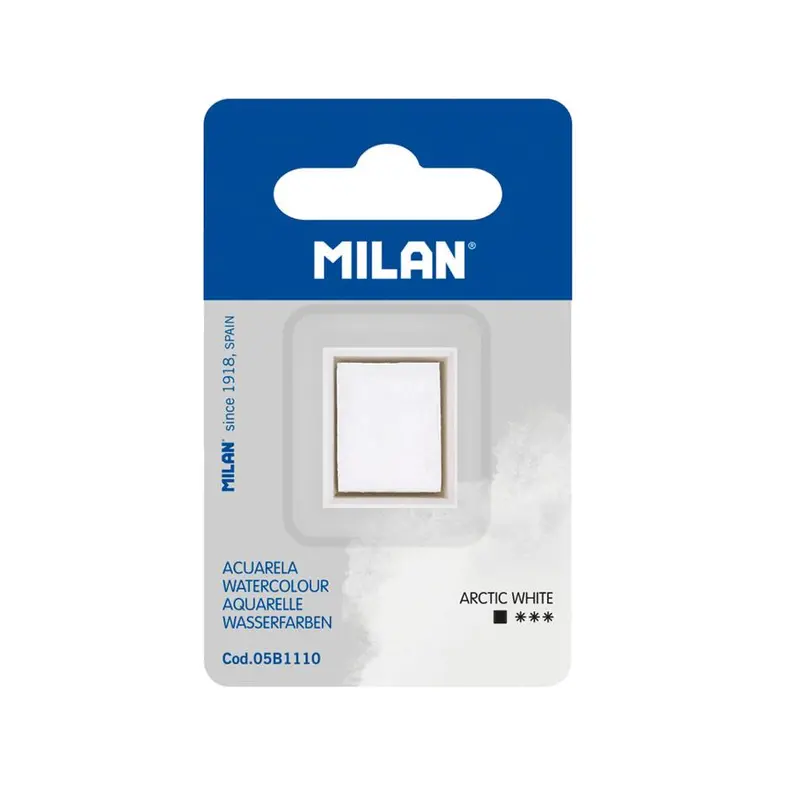 Milan Arctic White Watercolour Half-Pan Refill – Professional Grade (1000334) 1