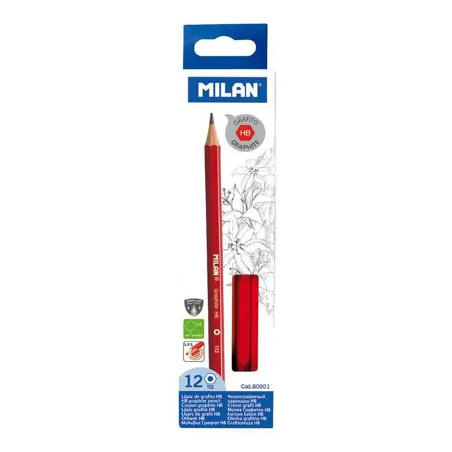 Milan Hb Graphite Pencil Set – 12 Hexagonal Pencils 1