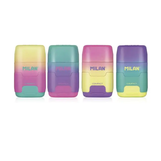 Milan Sunset Compact Sharpener & Eraser Combo – Single Unit 1