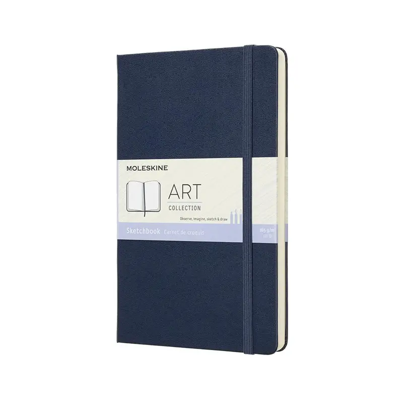 Moleskine Large Art Sketchbook – Sapphire Blue Hardcover, 160Gsm Paper 1
