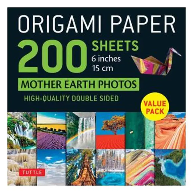Mother Earth Photo Origami Paper — 200 Double-Sided Sheets, 15 Cm, 12 Nature Images + Projects 1