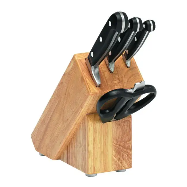 Mundial 5-Piece Premium Cutlery Set With Wooden Block 1