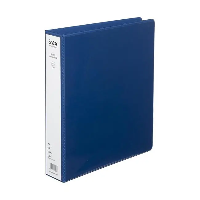 Navy Blue A4 Insert Binder – 38Mm Spine, 2-D Ring Mechanism 1