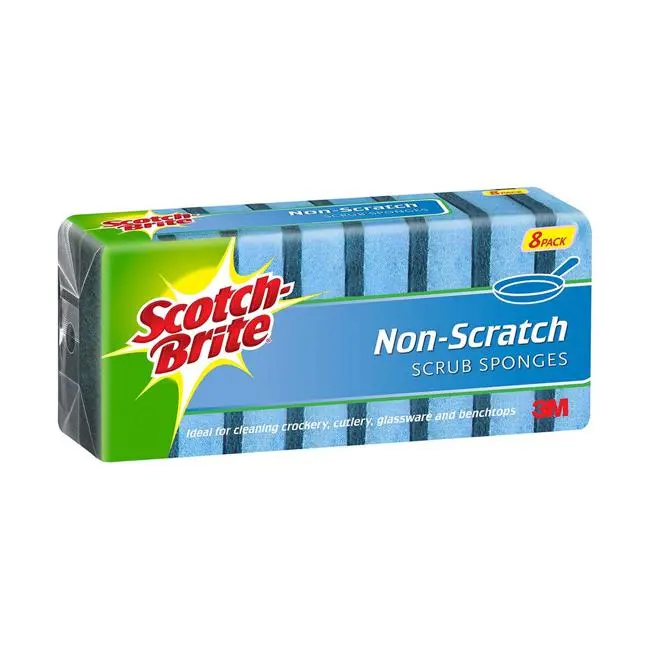 Non-Scratch Scotch-Brite Scrub Sponges (Pack Of 8) 1