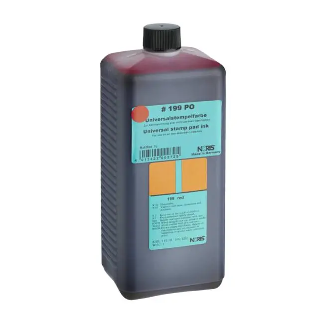 Noris #199 Red Universal Stamp Ink – 1-Litre Refill 1