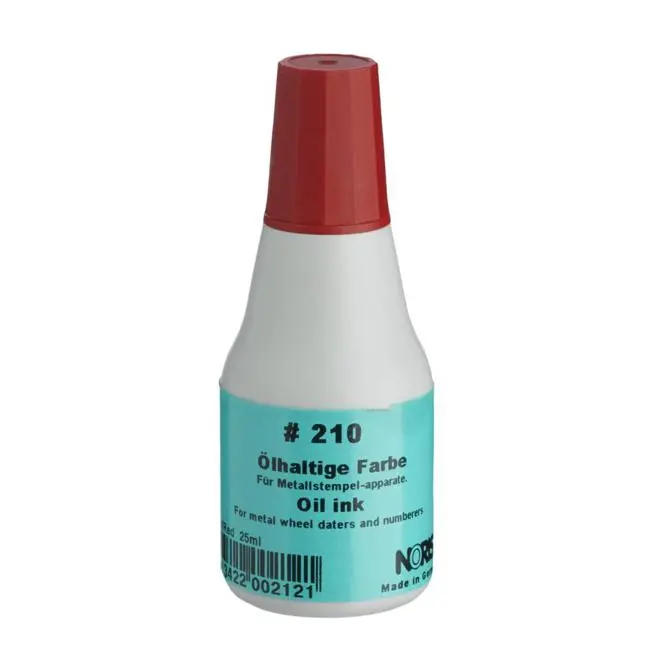 Noris #210 Metal Stamp Ink – 25Ml Red 1