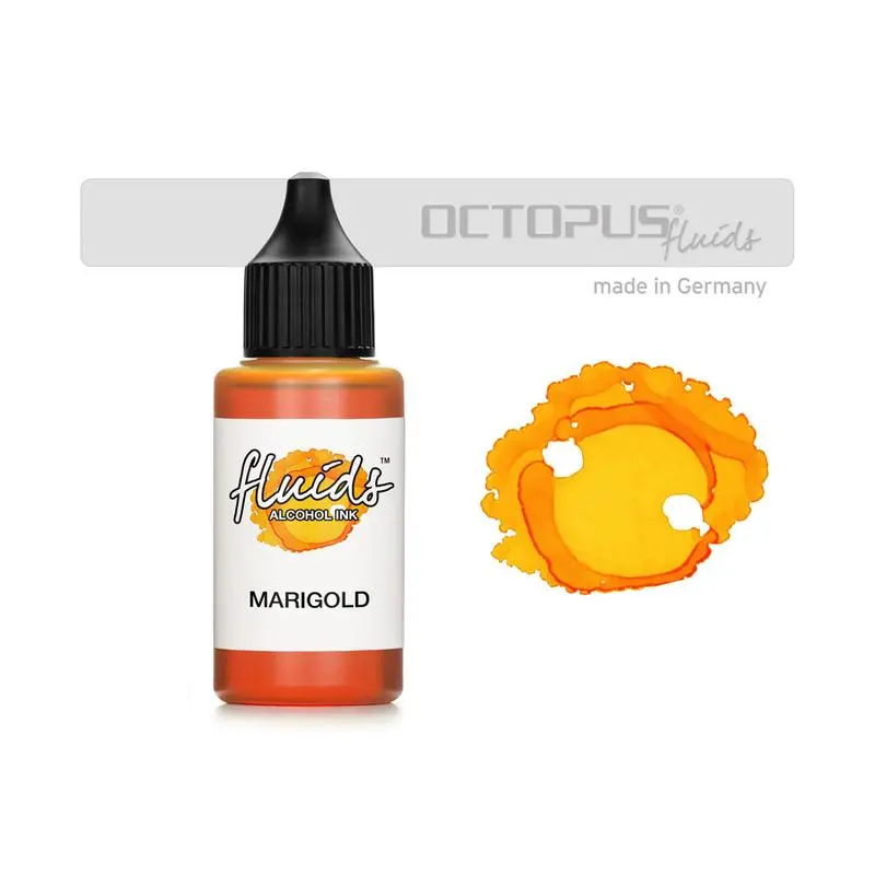 Octopus Marigold Yellow Alcohol Ink – 30Ml Fast-Drying, Vibrant Art Medium 1