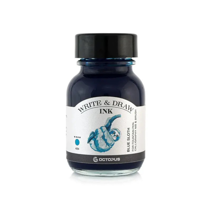 Octopus Write & Draw Ink – 50Ml Blue Sloth Shade, Smudge-Resistant Formula 1