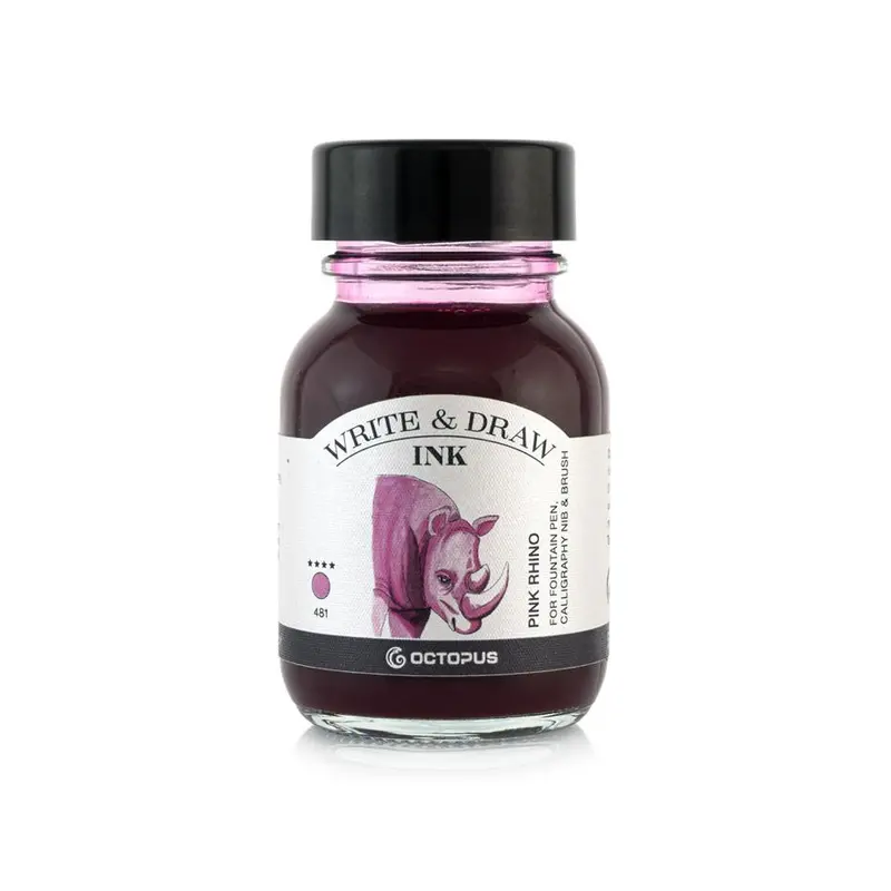 Octopus Write & Draw Ink – 50Ml Pink Rhino Formula For Pens And Sketching 1