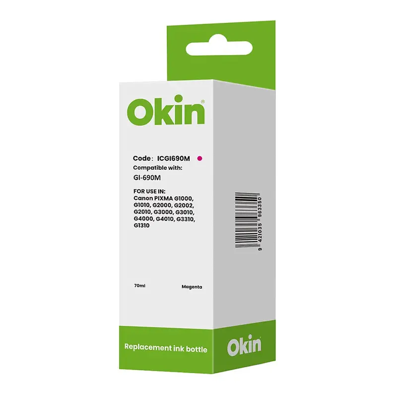Okin 70Ml Magenta Ink Bottle – Compatible With Canon Gi-690 Printers 1