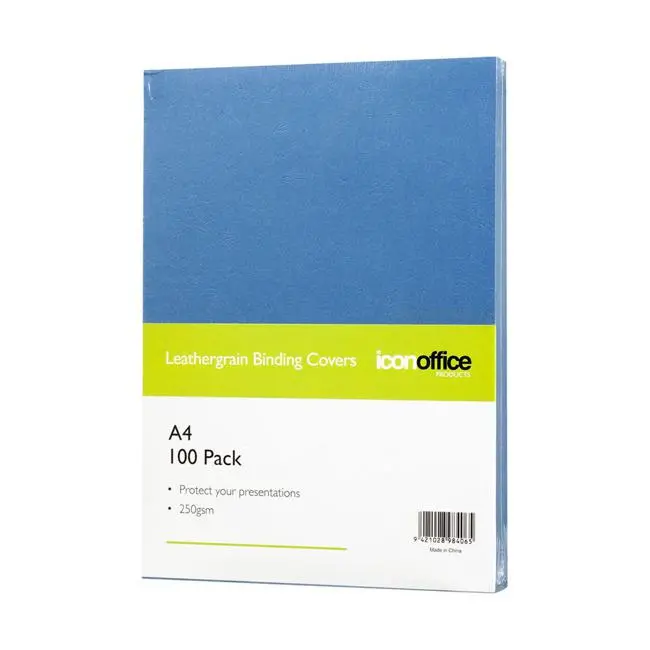 Okin A4 Binding Covers – 250Gsm Blue, Pack Of 100 1