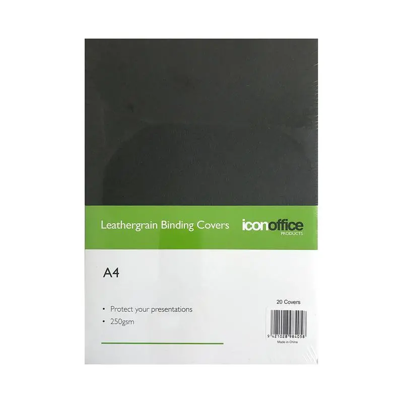 Okin A4 Black Binding Covers – 250Gsm Premium Cardstock, 20-Piece Pack For Professional Reports 1