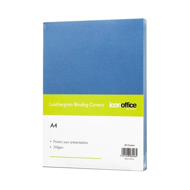 Okin A4 Blue Binding Covers – 250 Gsm Cardstock, Pack Of 20, Professional Finish 1