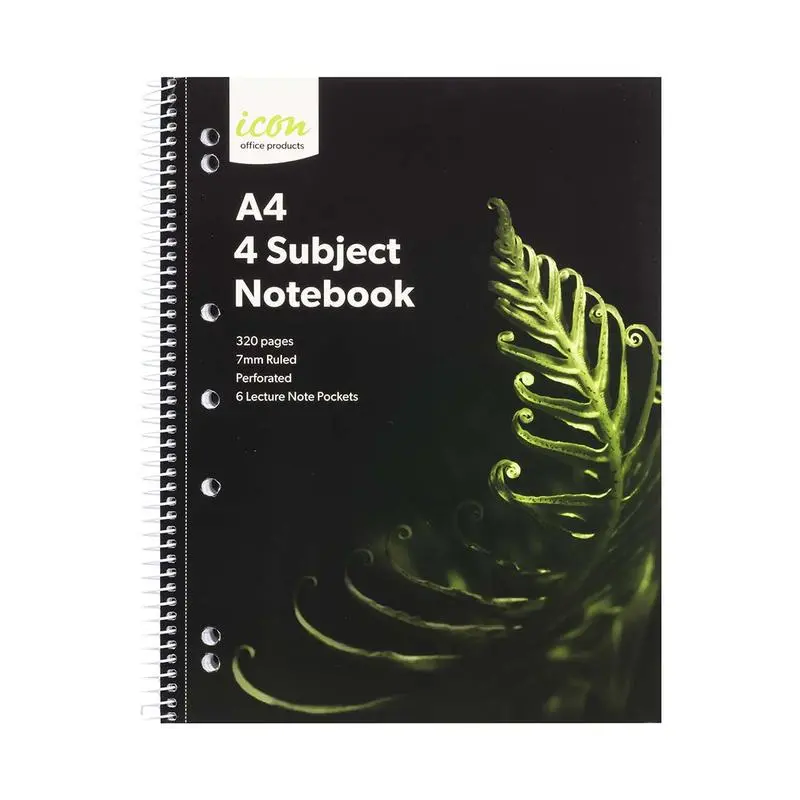 Okin A4 Icon Spiral Notebook – 4-Subject, 320 Pages (Isnbsc007) 1