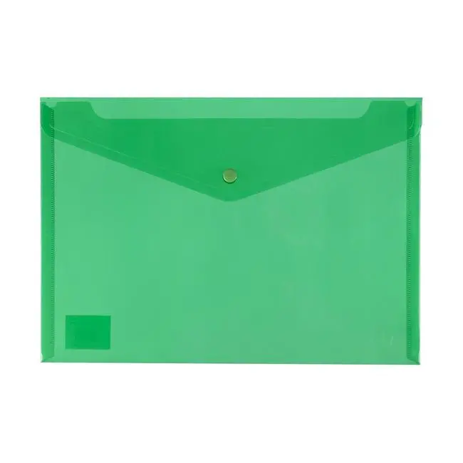 Okin A4 Pp Document Organizer – Green Button-Closure Design 1