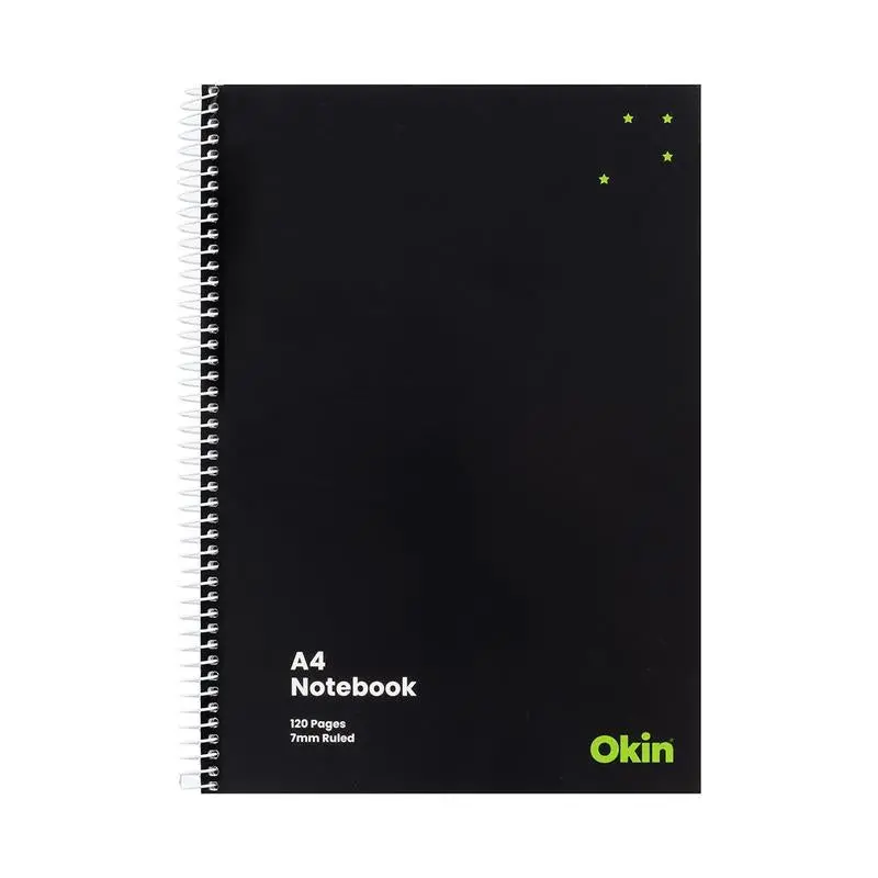 Okin A4 Spiral Notebook – 120 Pages, Soft Cover (Isnbsc001) 1