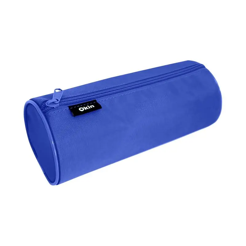 Okin Blue Barrel-Style Pencil Case – 22 × 9Cm Durable School Or Office Carry 1