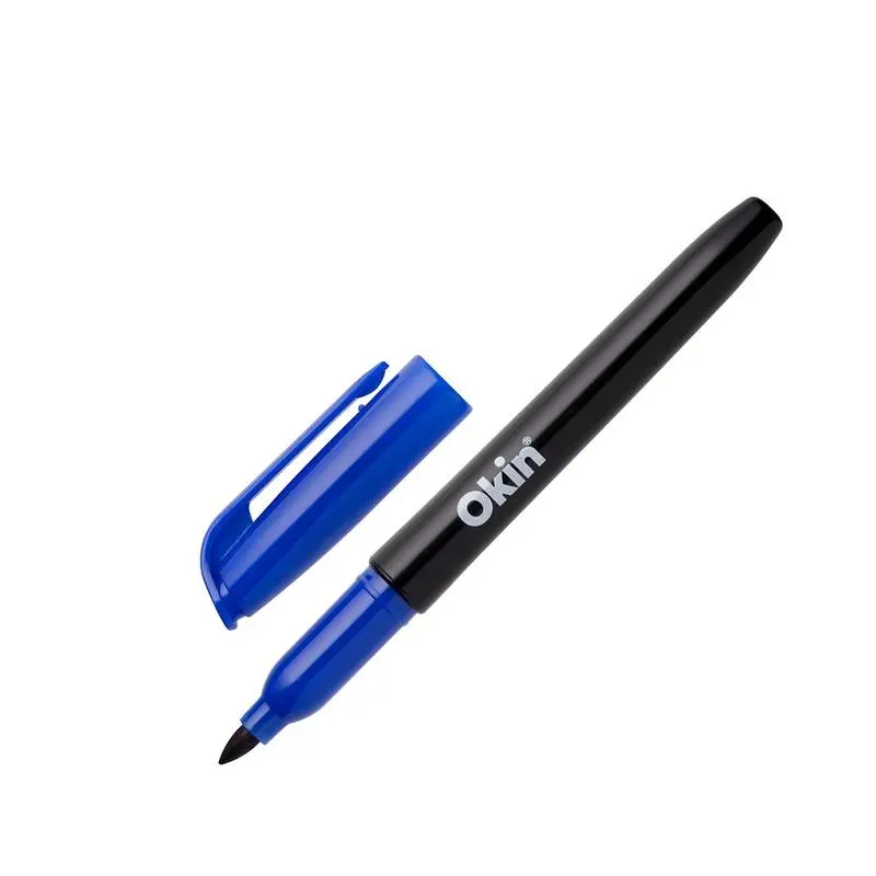 Okin Blue Permanent Marker – Bullet Tip, 1.0Mm Line Width 1