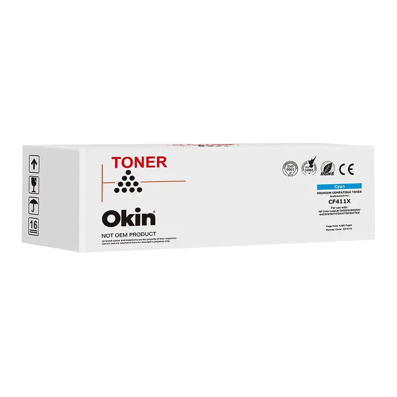 Okin Brand Cyan Toner Cartridge For Hp Laserjet Pro Mfp M479, M477Fdw – Compatible With Cf411X (410X) 1