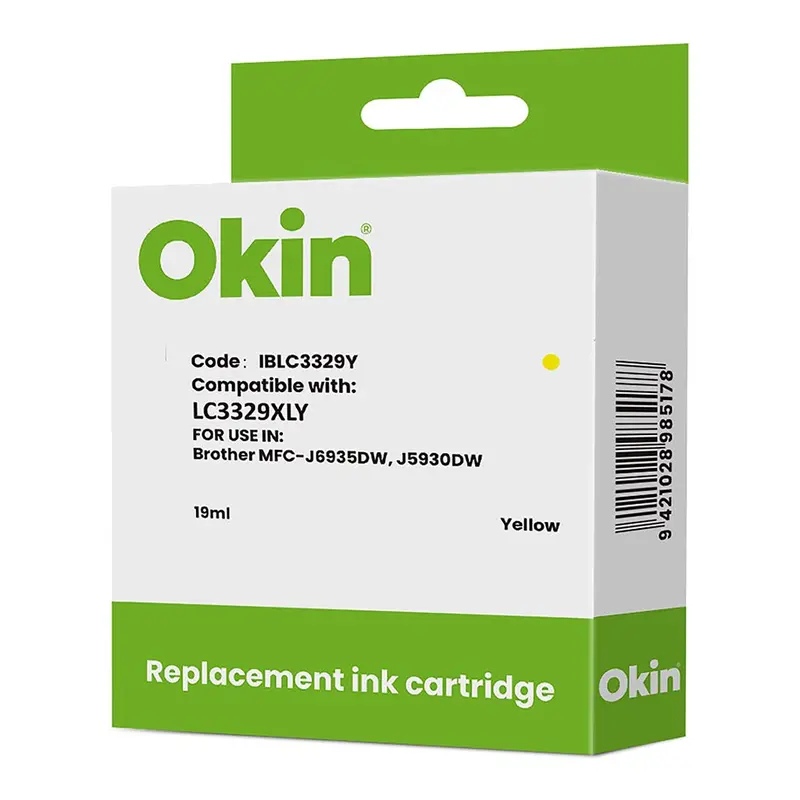 Okin Brand Yellow Ink Cartridge Compatible With Brother Lc3329Xl Printers 1
