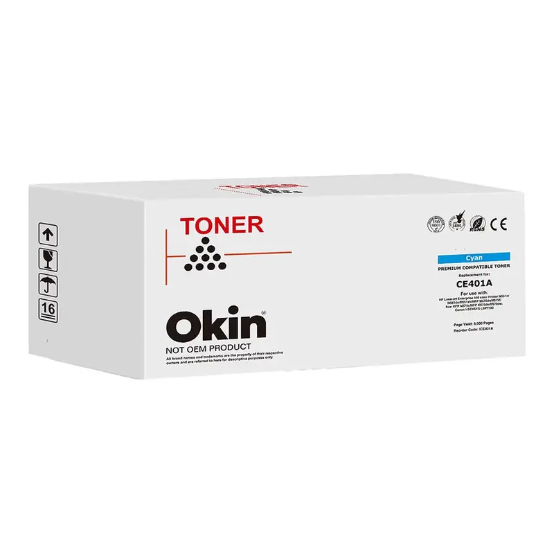 Okin Ce401A Cyan Toner Cartridge (507A) For Hp Color Laserjet Pro M452/M477 1