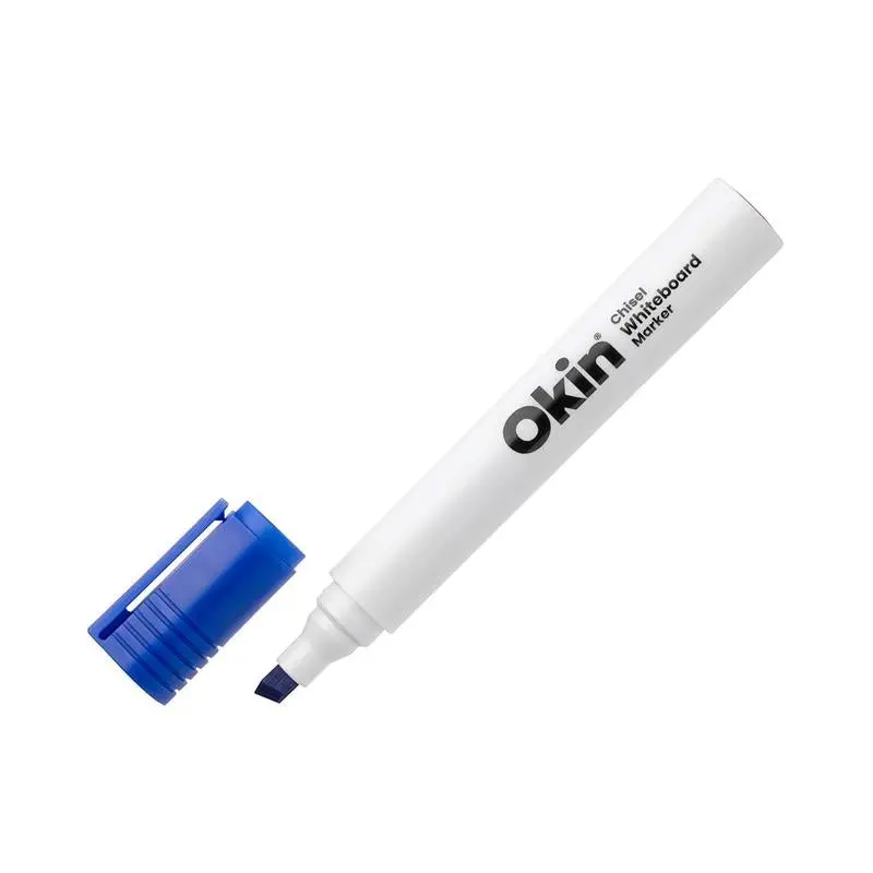 Okin Chisel-Tip Blue Whiteboard Marker – Vibrant, Smudge-Resistant Ink 1