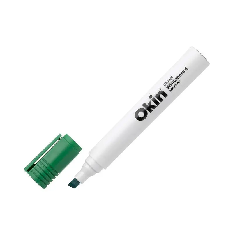 Okin Chisel-Tip Green Whiteboard Marker – Bold, Erasable Ink 1