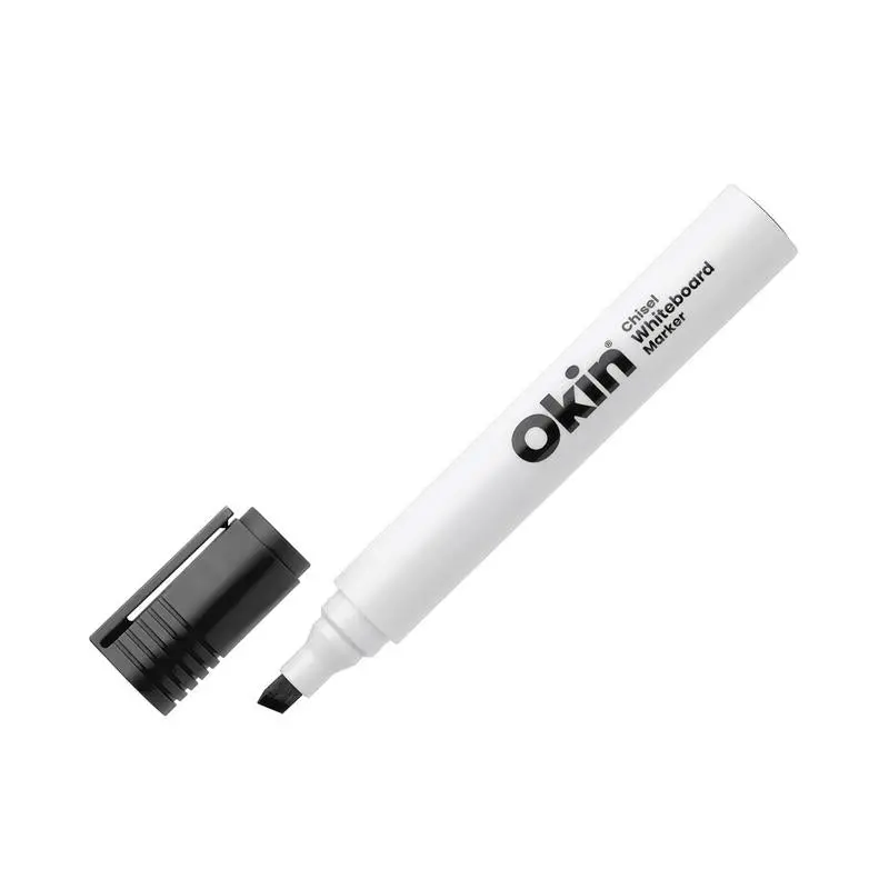 Okin Chisel-Tip Whiteboard Marker – Bold Black Ink, 1–5Mm Stroke 1
