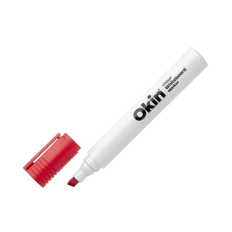 Okin Chisel-Tip Whiteboard Marker – Bold Red Ink, 1–5 Mm Line Width 1