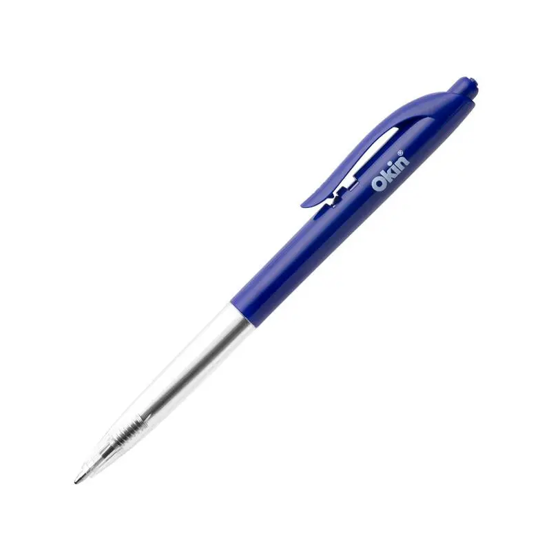 Okin Click Ballpoint Pen – Medium Blue Ink (Pack Of 10) 1