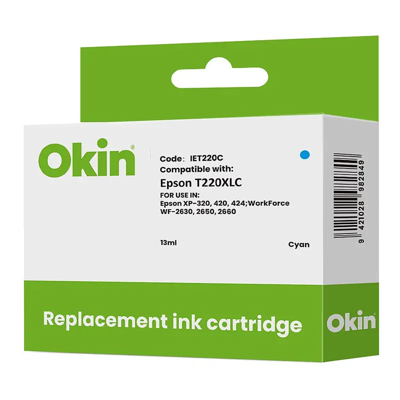 Okin-Compatible High-Yield Cyan Ink Cartridge For Epson 220Xl Printers (C13T294292) 1