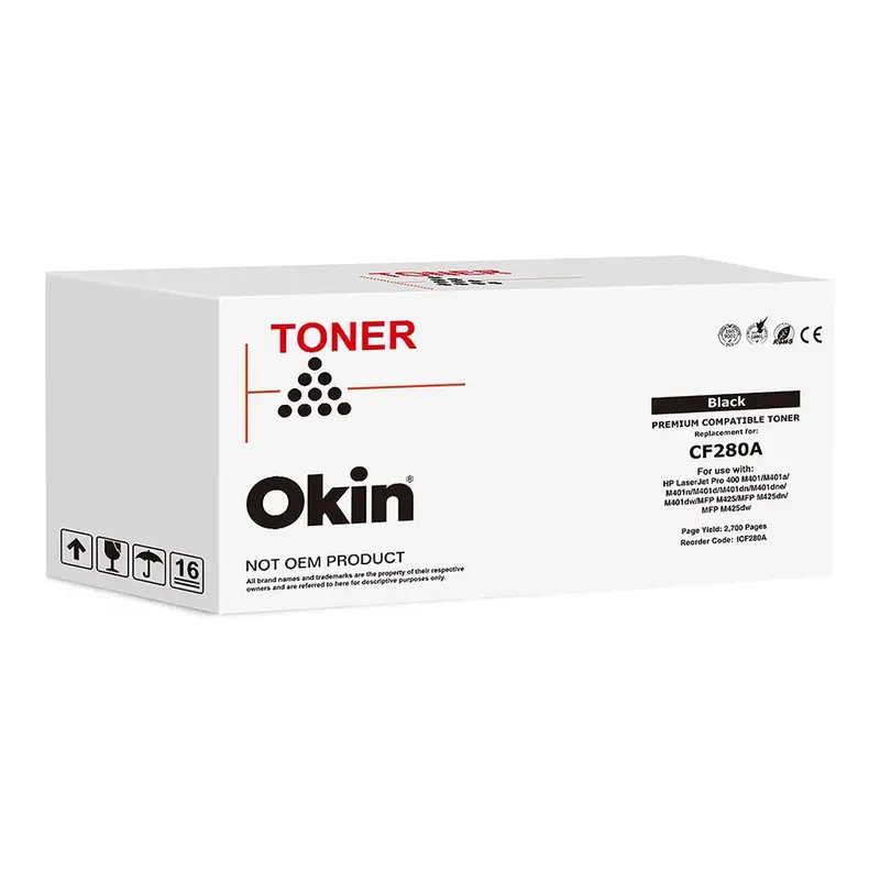 Okin Compatible Hp Cf280A Black Laser Toner Cartridge 1