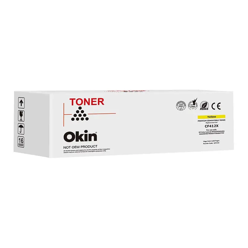 Okin-Compatible Hp Cf412X Yellow Toner Cartridge (410X Series) 1