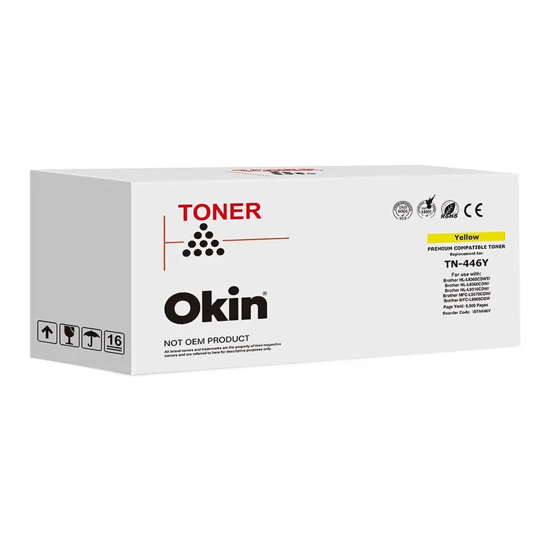 Okin Compatible Tn446 Yellow Toner For Brother Printers 1