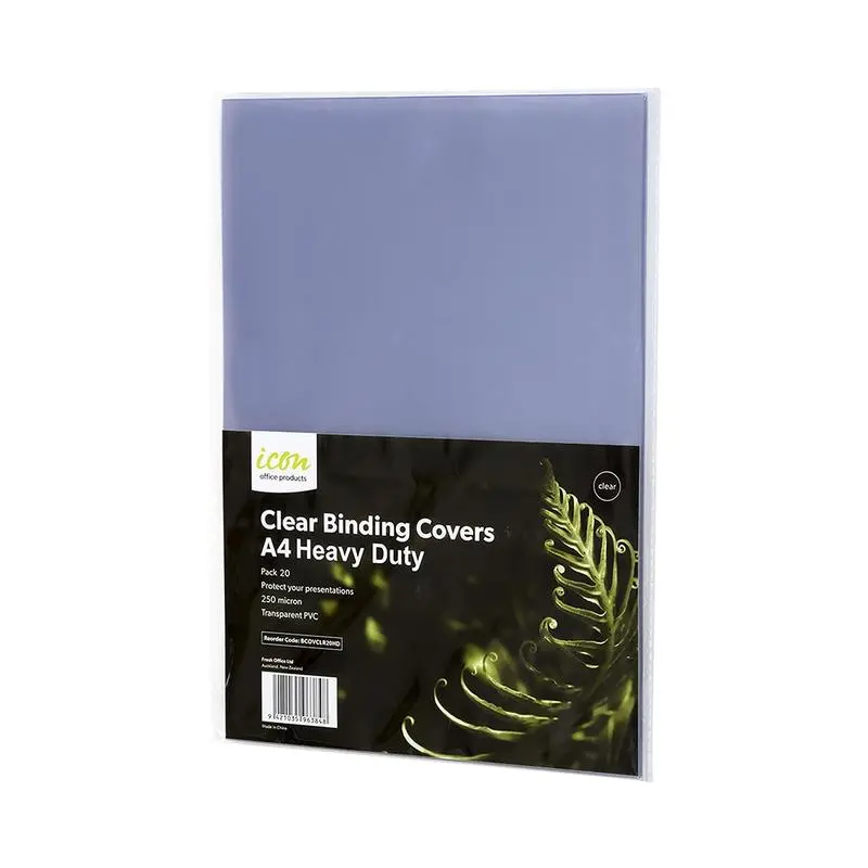 Okin Heavy-Duty A4 Clear Binding Covers – 250 Μm, 20-Pack (Bcovclr20Hd) 1