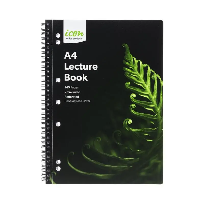 Okin Icon A4 Black Spiral Notebook – 140 Pages (Isnbpp007) 1