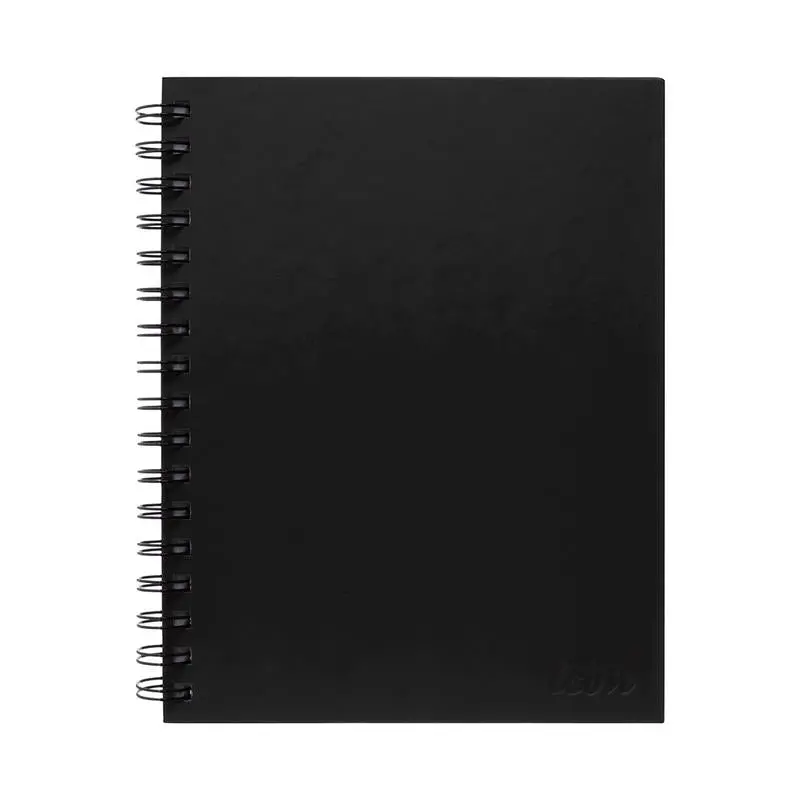 Okin Icon A5 Spiral Notebook – 200-Page Hard Cover, Black 1