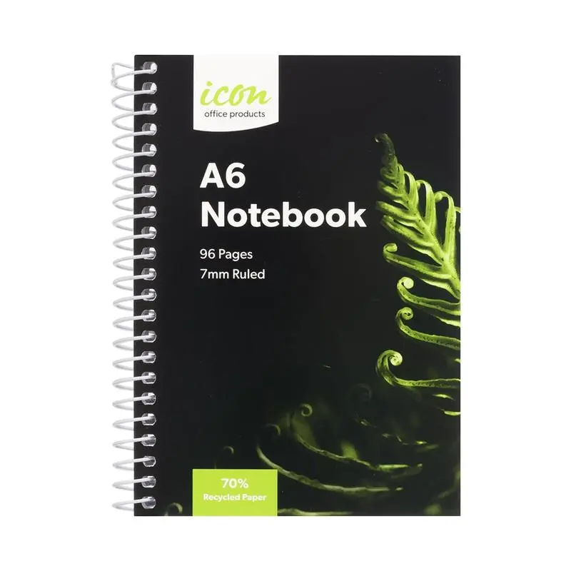 Okin Icon A6 Spiral-Bound Notebook – 96Pg, 70% Recycled Paper 1