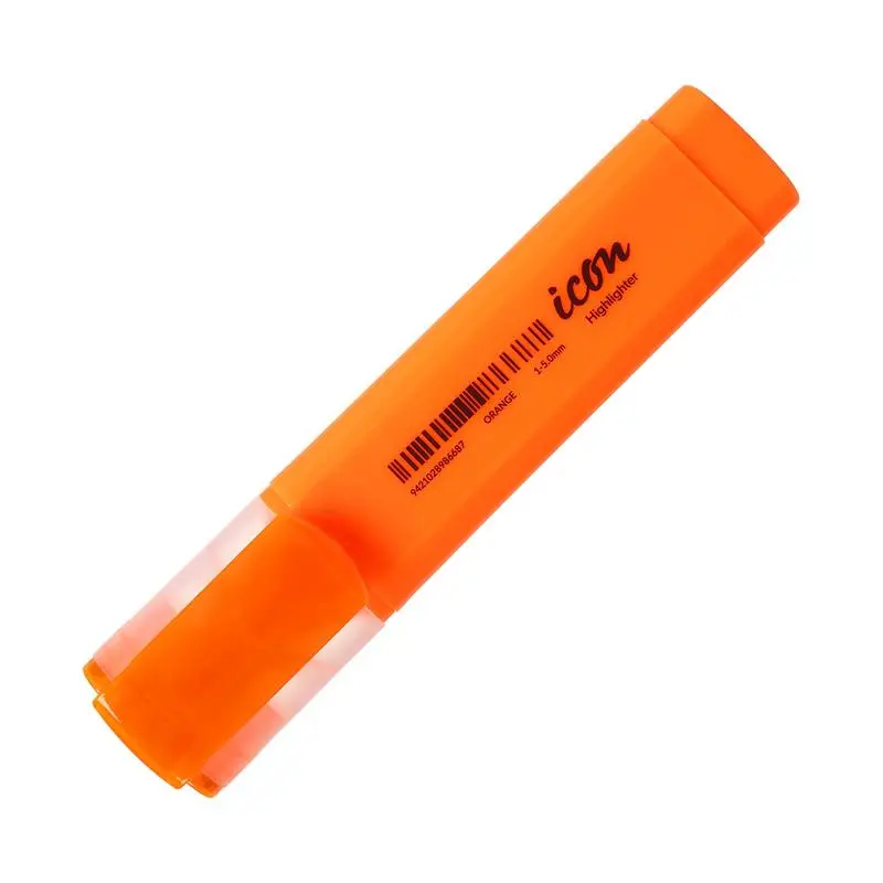 Okin Icon Chisel-Tip Highlighter – Bright Orange, Dual-Width Marking 1