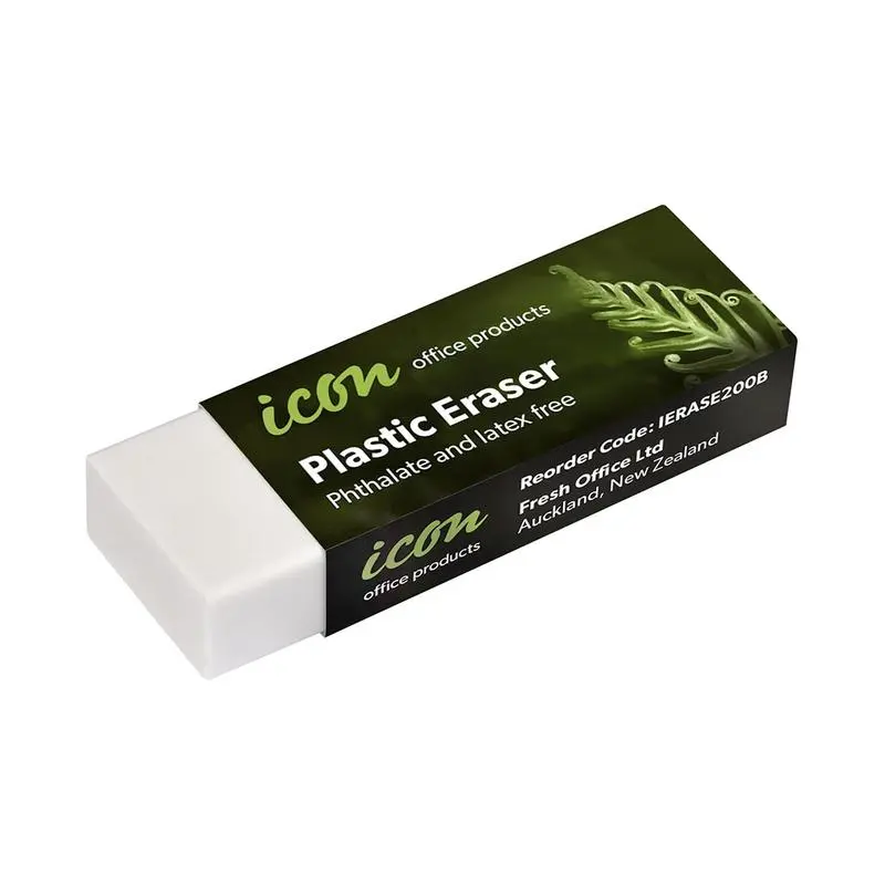 Okin Icon Eraser With Protective Sleeve – Soft Vinyl, 200 Mm Length (Ierase200B) 1