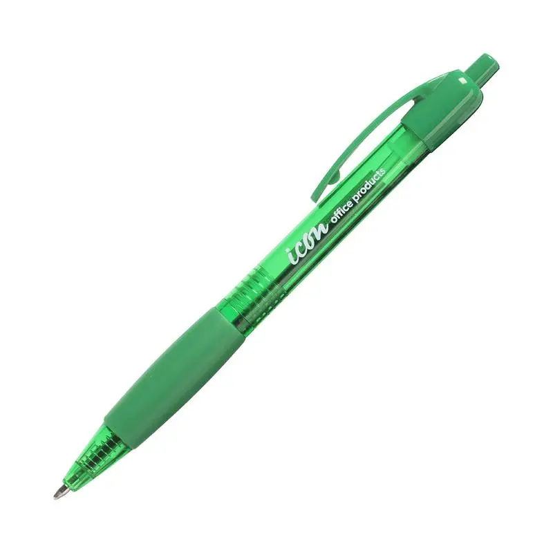 Okin Icon Green Retractable Ballpoint Pen – 1.0Mm Tip, Ergonomic Barrel 1