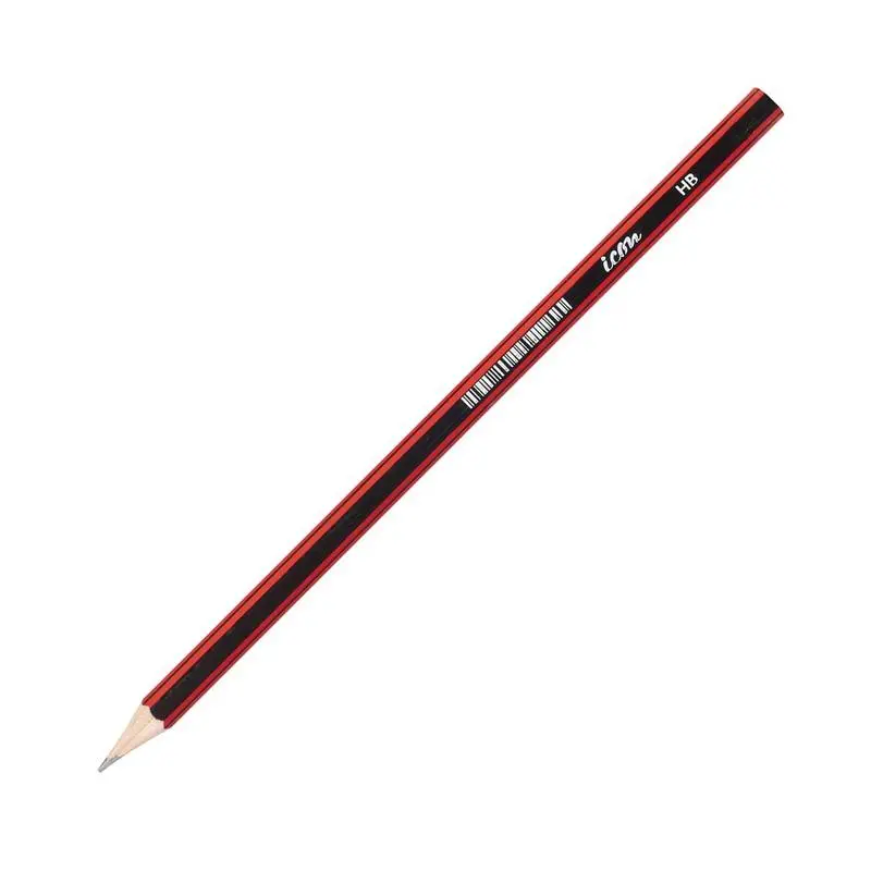 Okin Icon Hb Graphite Pencils – Hexagonal, Red/Black Barrel, 144-Pack 1