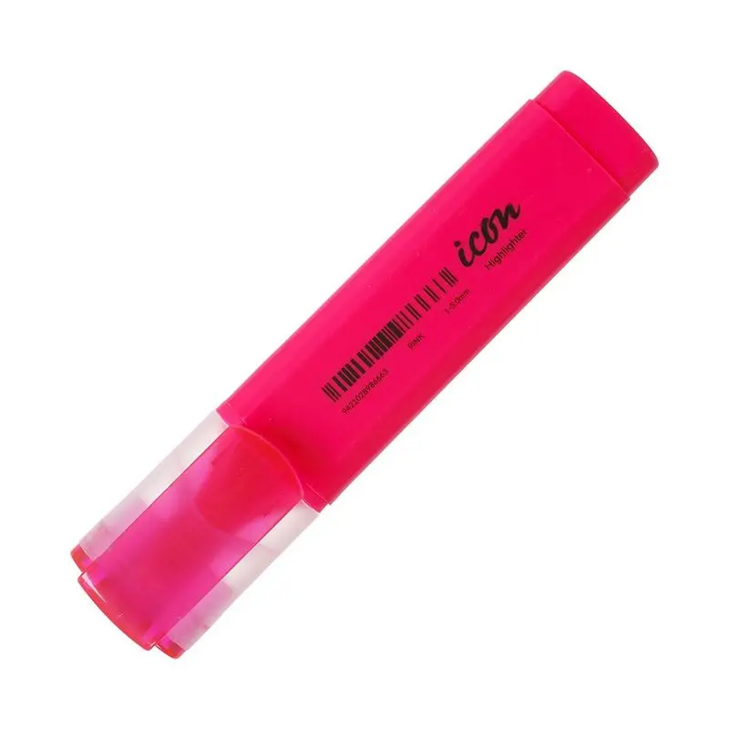 Okin Icon Pink Chisel-Tip Highlighter, Low-Odor, Ihlpink 1