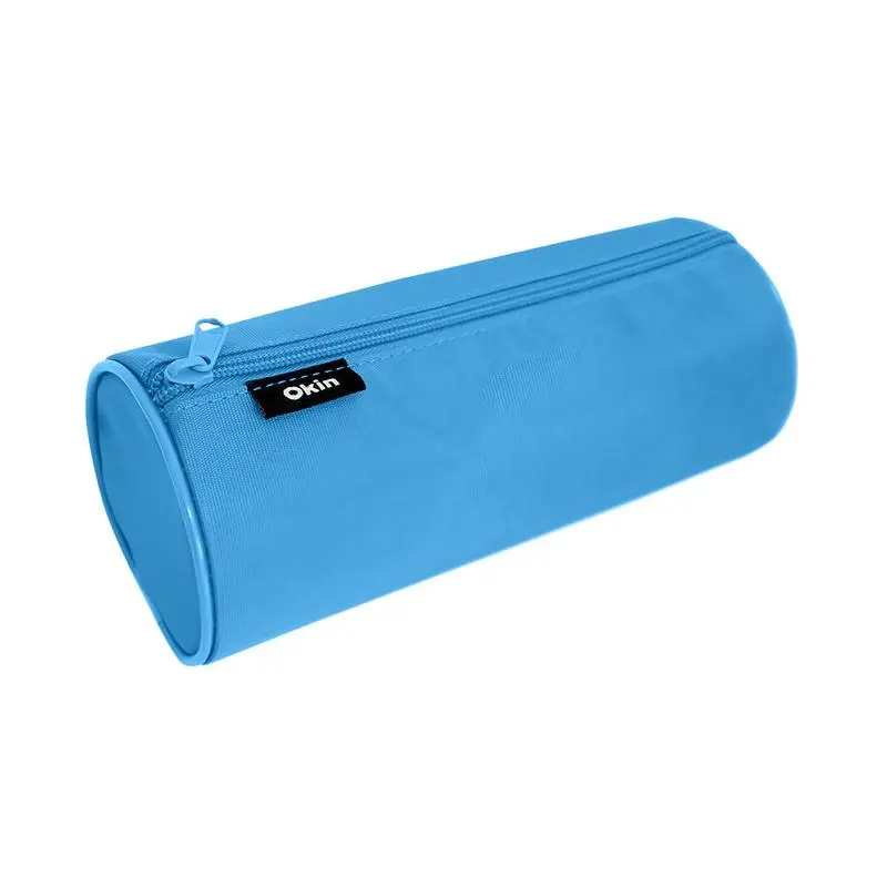 Okin Light Blue Barrel-Style Pencil Case – 22 × 9Cm Organizational Accessory 1
