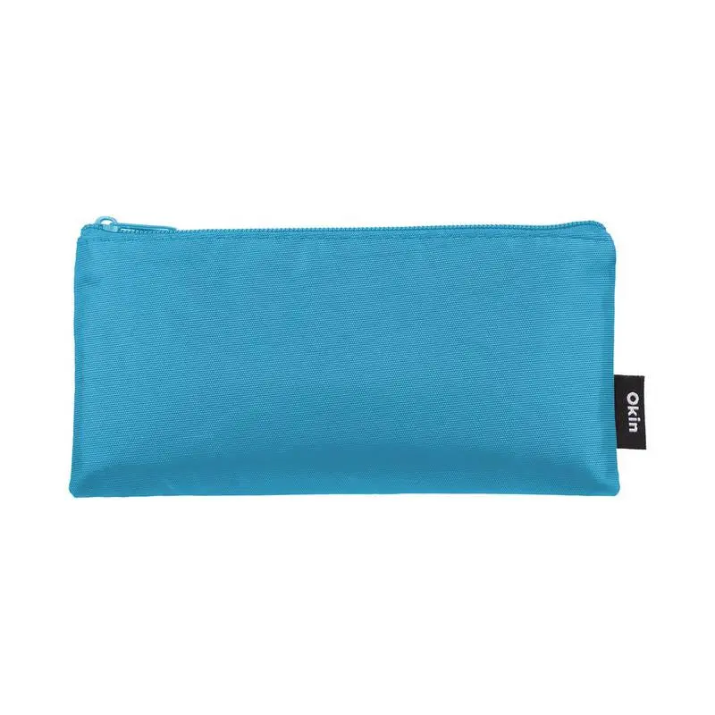 Okin Light Blue Flat Pencil Pouch – Slim 21 × 11 Cm Organiser Pc-Flatlb 1