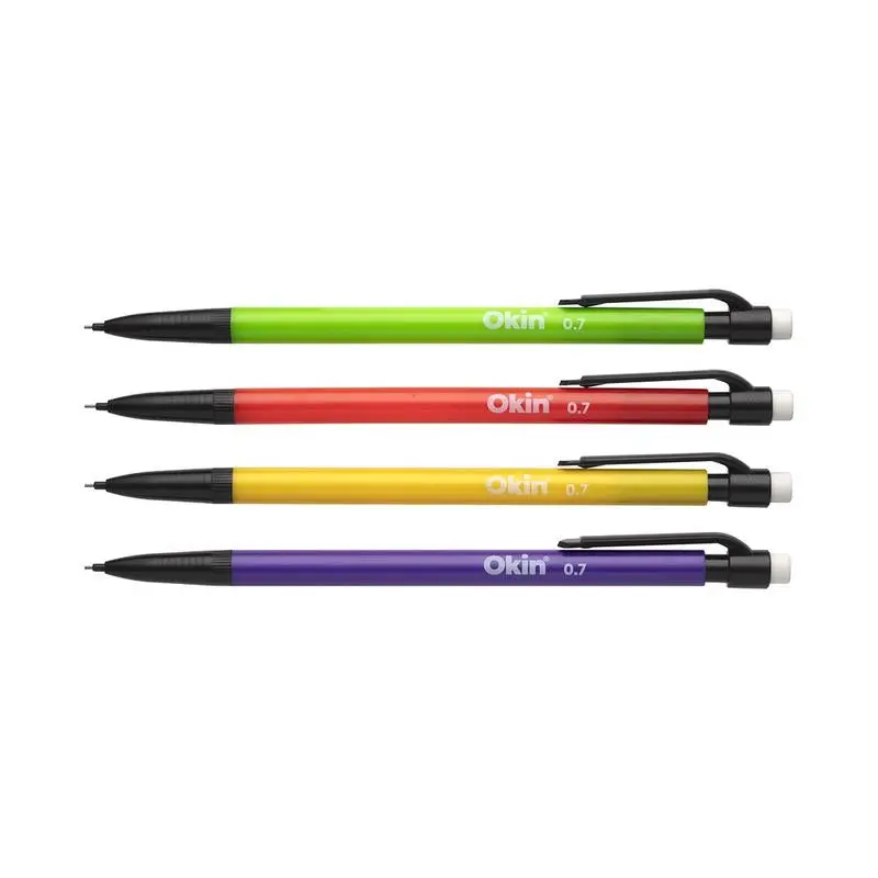 Okin Mechanical Pencil – 0.7Mm, Hb Lead, Colorful Assortment (Imp07) 1