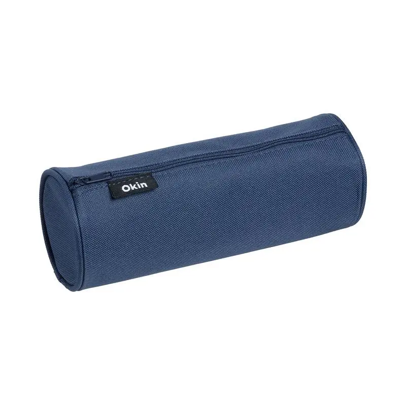 Okin Navy Tube-Style Pencil Case – Compact 21 × 8 Cm Cylindrical Design 1