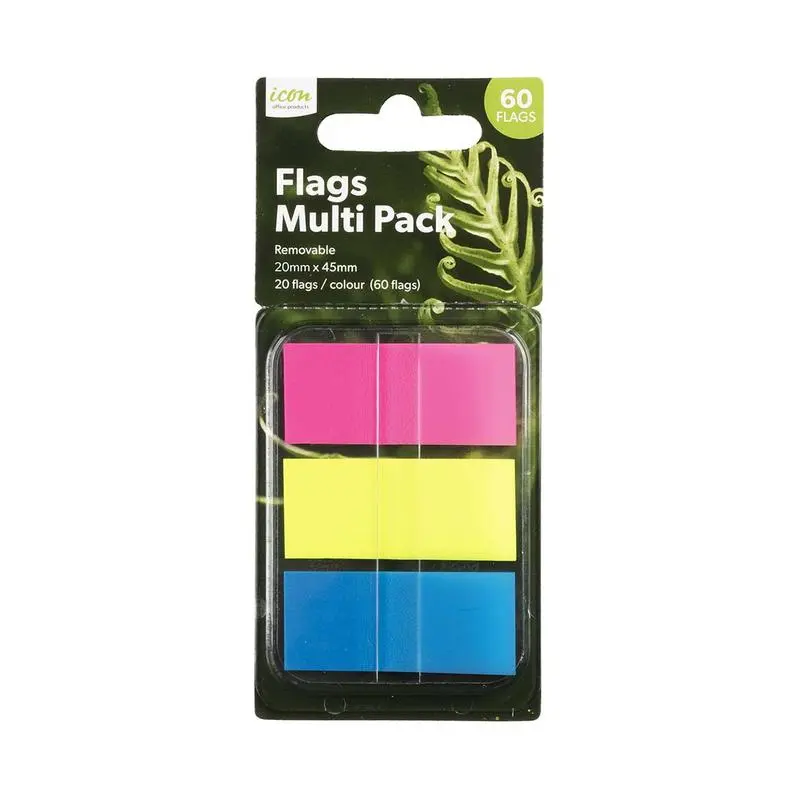 Okin Pop-Up Flag Set – 60-Piece Assorted 20×45Mm Iflagmx 1