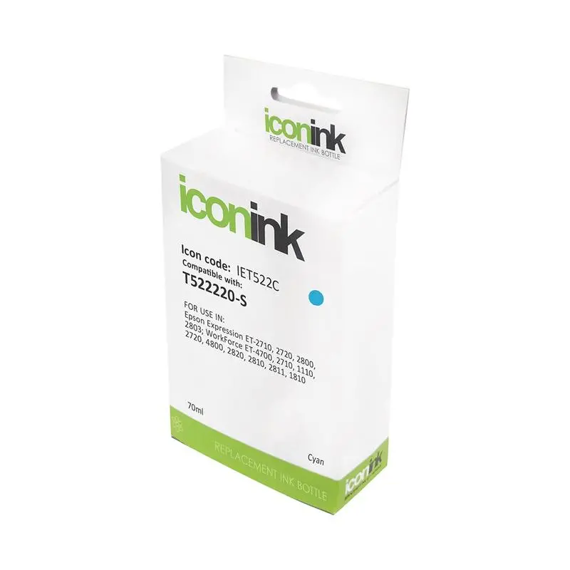 Okin T522 Cyan Ink Cartridge – 70 Ml Refill For Epson Ecotank Printers 1