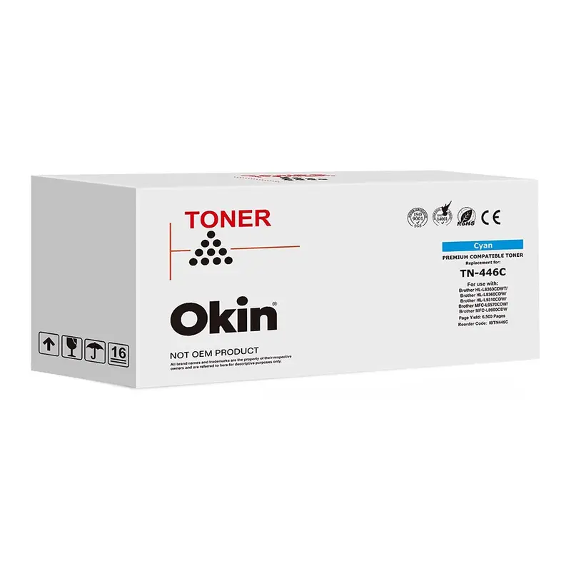 Okin Tn446 Cyan Toner Cartridge For Oki C510/C530/Mc561 Printers 1